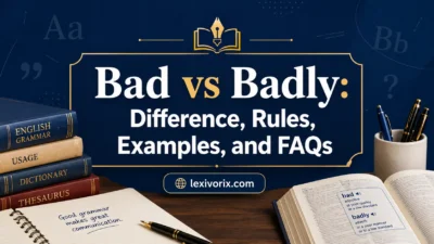 bad vs badly