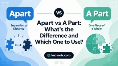 apart vs a part